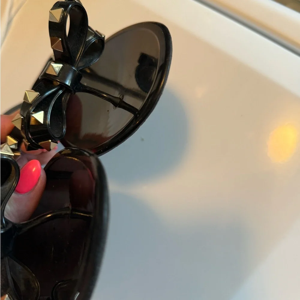 Valentino Black Studded Sandals - Picture 4 of 6